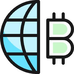 Crypto Currency Bitcoin Network Icon from Ultimate Colors Set