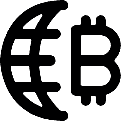 Crypto Currency Bitcoin Network Icon from Ultimate Bold Set