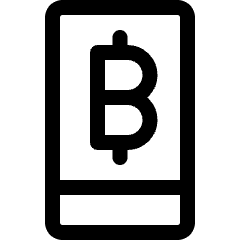 Crypto Currency Bitcoin Smartphone Icon from Ultimate Regular Set