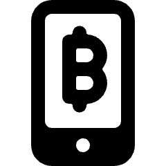 Crypto Currency Bitcoin Smartphone Icon from Ultimate Bold Set