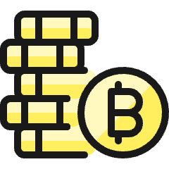 Crypto Currency Bitcoin Stack Coins Icon from Ultimate Colors Set