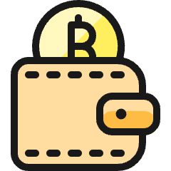 Crypto Currency Bitcoin Wallet Icon from Ultimate Colors Set