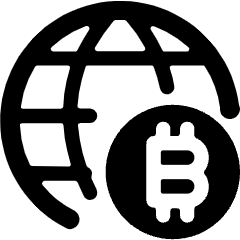 Crypto Currency Bitcoin World Icon from Ultimate Bold Set