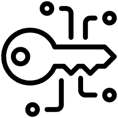 Crypto Encryption Key Icon from Ultimate Light Set