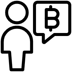 Crypto Full Body Chat User Conversation Icon from Ultimate Light Set
