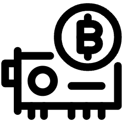 Crypto Gpu Mining Icon from Ultimate Regular Set