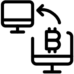 Crypto Transaction Monitor Receive Icon from Ultimate Light Set