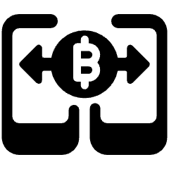 Crypto Transaction Phone Icon from Ultimate Bold Set