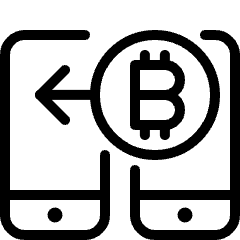 Crypto Transaction Phone Receive Icon from Ultimate Light Set