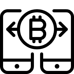 Crypto Transaction Phone Icon from Ultimate Light Set