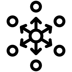 Cryto Decentralized Blockchain Icon from Ultimate Light Set