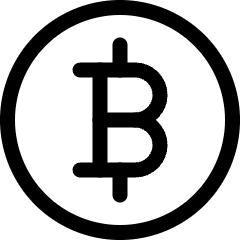 Virtual Coin Crypto Bitcoin Icon from Ultimate Regular Set