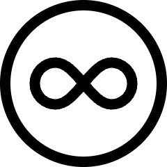 Virtual Coin Crypto Infinite Icon from Ultimate Regular Set