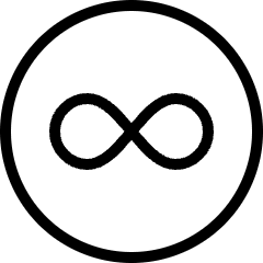 Virtual Coin Crypto Infinite Icon from Ultimate Light Set
