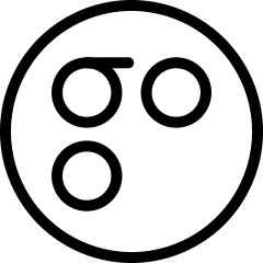 Virtual Coin Crypto Omisego Icon from Ultimate Light Set