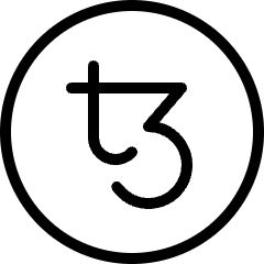 Virtual Coin Crypto Tezos Icon from Ultimate Light Set