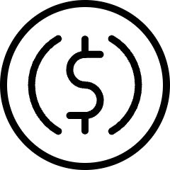 Virtual Coin Crypto Usd Icon from Ultimate Light Set