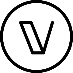 Virtual Coin Crypto Vechain Icon from Ultimate Light Set