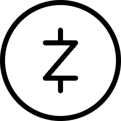 Virtual Coin Crypto Zcash Icon from Ultimate Light Set