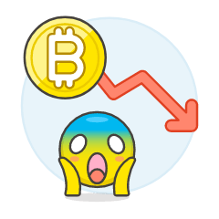 Crypto Down Illustration from UX Colors Set