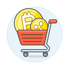 Crypto Cart Illustration from UX Colors Set