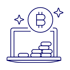 Crypto Laptop Illustration from UX Line Set