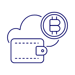Crypto Cloud Wallet Illustration from UX Line Set