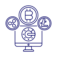 Crypto Safe Illustration from UX Line Set