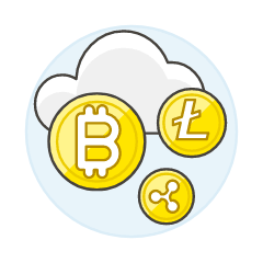 Crypto Cloud 2 Illustration from UX Colors Set