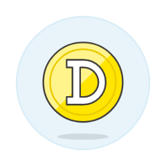 Dogecoin 1 Illustration from UX Colors Set
