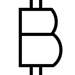 Bitcoin Btc Icon from Platinum Set