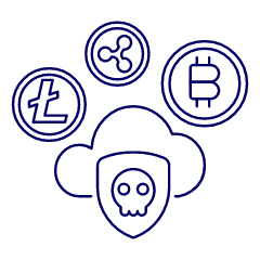 Crypto Skull Illustration from UX Line Set