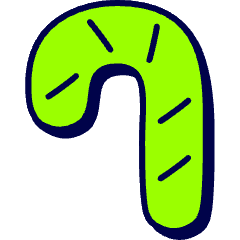 Candy Cane Icon from Stickies Duo Set