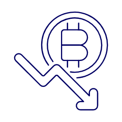 Bitcoin Decreasing Illustration from UX Line Set