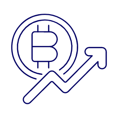 Bitcoin Increasing Illustration from UX Line Set