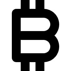 Currency Bitcoin Icon from Nova Solid Set