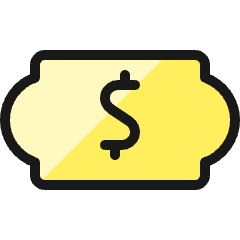 Currency Dollar Bill Icon from Ultimate Colors Set