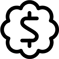 Currency Dollar Bubble Icon from Ultimate Regular Set