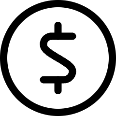 Currency Dollar Circle Icon from Ultimate Regular Set