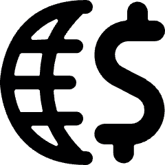 Currency Dollar International Icon from Ultimate Bold Set