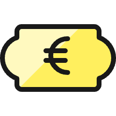 Currency Euro Bill Icon from Ultimate Colors Set