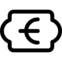 Currency Euro Bill Icon from Ultimate Regular Set