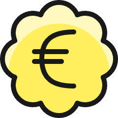 Currency Euro Bubble Icon from Ultimate Colors Set