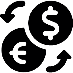 Currency Euro Dollar Exchange Icon from Ultimate Bold Set