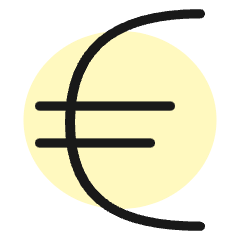 Currency Euro Icon from Ultimate Colors Set