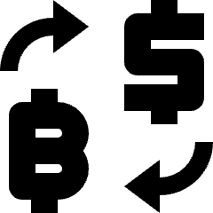 Currency Exchange Blockchain Currency Icon from Nova Solid Set