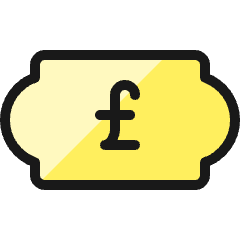 Currency Pound Bill Icon from Ultimate Colors Set