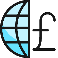 Currency Pound International Icon from Ultimate Colors Set