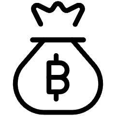 Currency Sign Baht Bag Icon from Ultimate Light Set