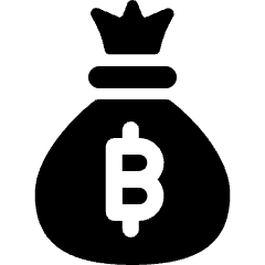 Currency Sign Baht Bag Icon from Ultimate Bold Set